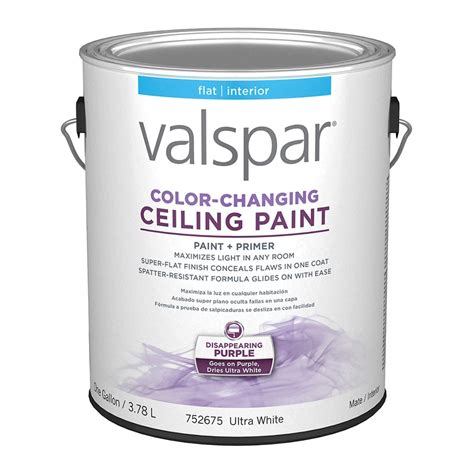 Valspar Ceiling Flat Ultra White Latex Paint Actual Net