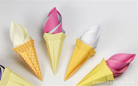Origami Ice Cream Diagram In 2020 Origami Ice Cream Cute Origami