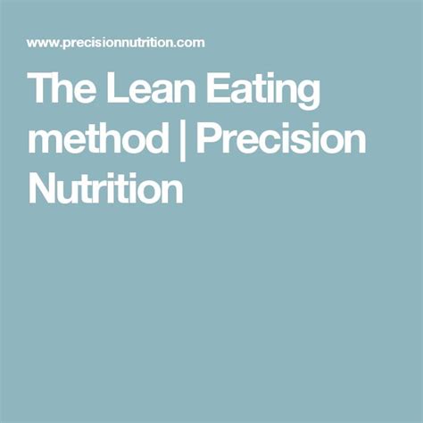 Pin On Precision Nutrition