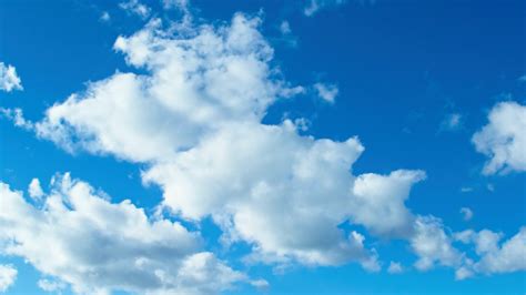 White Puffy Clouds In Blue Sky Fondo De Pantalla Hd Fondo De