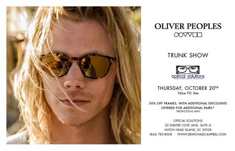 Oliver Peoples Trunk Show Hilton Head Island Sc