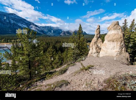 View Of The Bow River Valley Hoodoos Viewpoint Banff National Park