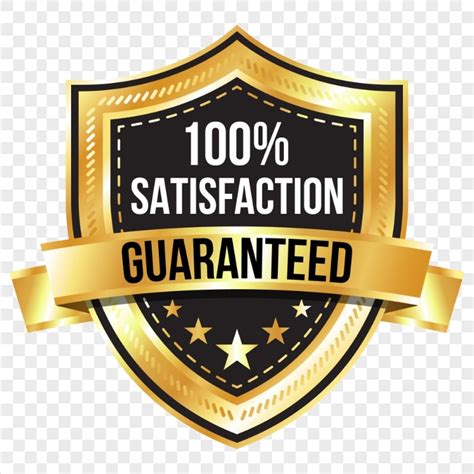 PNG Satisfaction Guaranteed Gold Badge Label Citypng