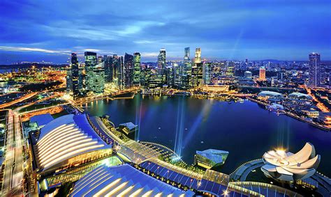An Aerial View Of Marina Bay Singapore Photograph By Photo By William