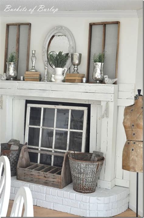 How to reface a fireplace for a gas insert. Buckets of Burlap | Fireplace decor, Fireplace cover, Home ...
