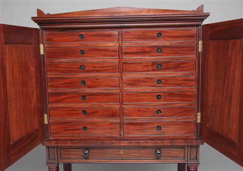 Early 19th Century Mahogany Collectors Cabinet For Sale At 1stdibs