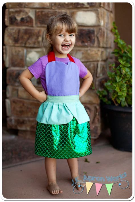 X Small 1 2yrs Childrens Apron Ariel The Little Etsy Childrens