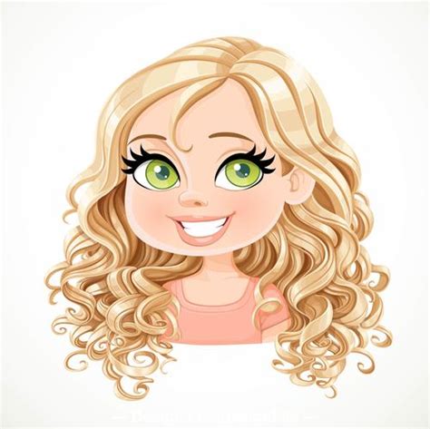 Beautiful Blond Girl Cartoon Vector Free Download