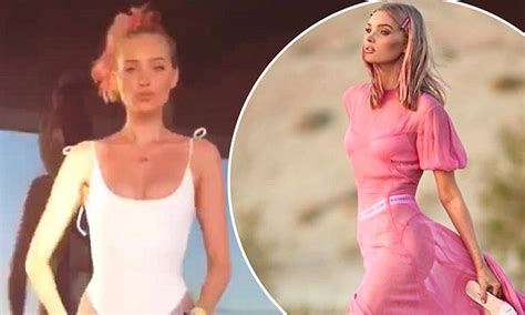 Elsa Hosk Rocks Bathing Suit After Sporting Sheer Dress At Coachella