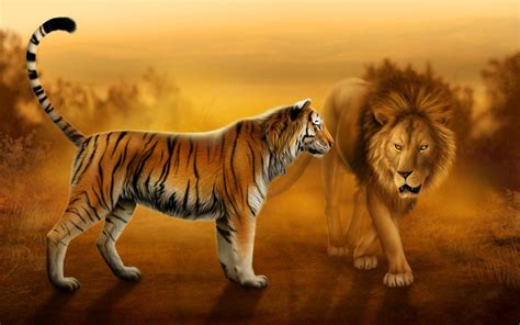 Tiger And Lion Wallpapers Neon Tiger Wallpaper 65 Images Looking