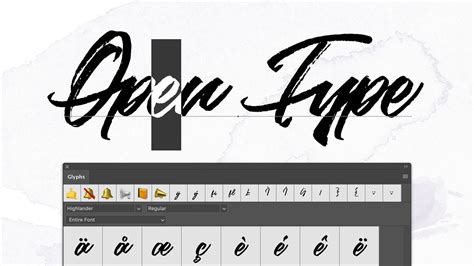 How To Use And Install An Otf Font And Use Glyphs In Photoshop