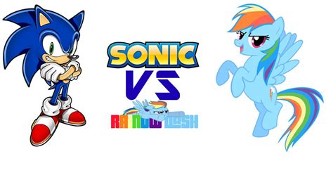 Sonic The Hedgehog Vs Rainbow Dash By Blackotakuz On Deviantart
