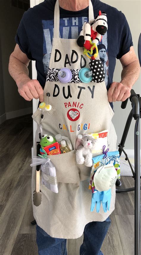 Baby shower gift for twins. Daddy Duty Apron | Dad baby shower gift, Daddy baby shower
