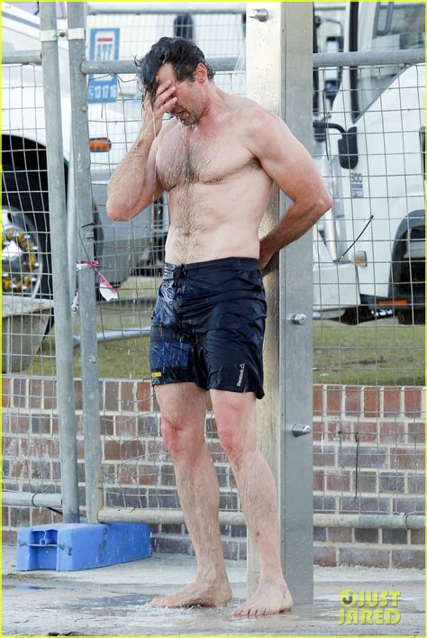 Hugh Jackman Showers Off His Shirtless Body After His Beach Workout Photo 4119650 Hugh