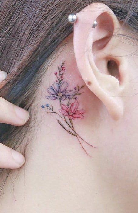 50 Behind The Ear Tattoos Design Ideas Tattootab