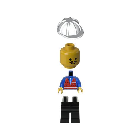 Lego Trains Worker Avec Rouge Vest Et Moustache Figurine Brick Owl