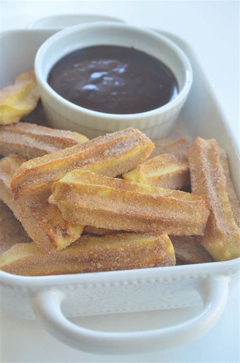 Baked Mini Churro With Espresso Chocolate Dipping Sauce