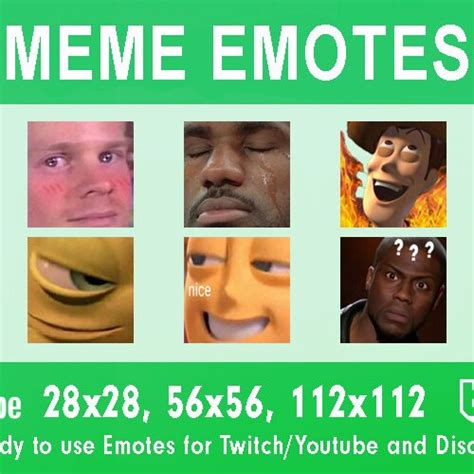 Shrek Meme Emotes Twitch Emotes Youtube Gaming Discord Etsy Ireland