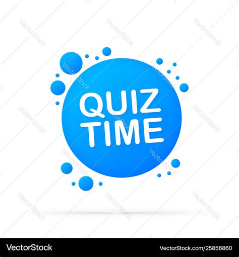 Quiz Time Banner Concept Is Question Royalty Free Vector