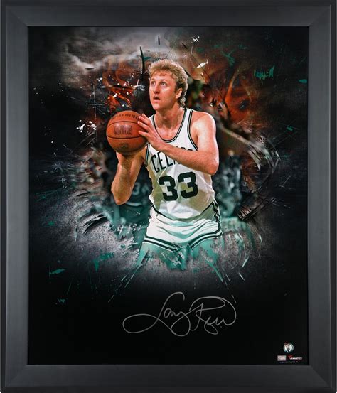 Larry Bird Boston Celtics Framed Autographed 20 X 24 In Focus