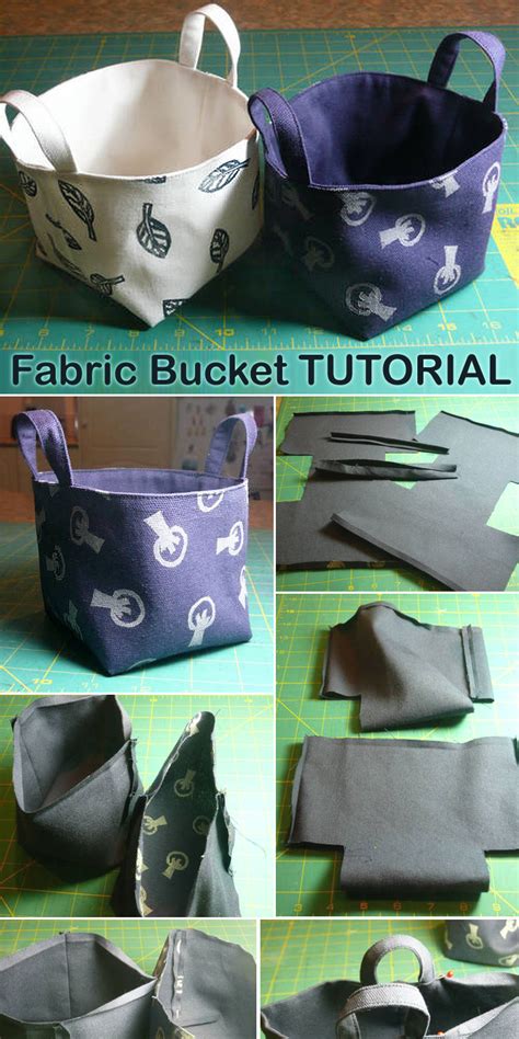 Fabric Bucket Tutorial And Pattern Easy Step To Step Diy