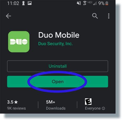 Installing The Duo Mobile App Android University Information