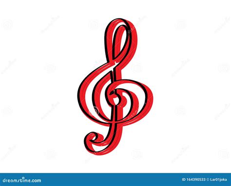 Isolated Treble Clef Icon Stock Vector Illustration Of Sound 164390533
