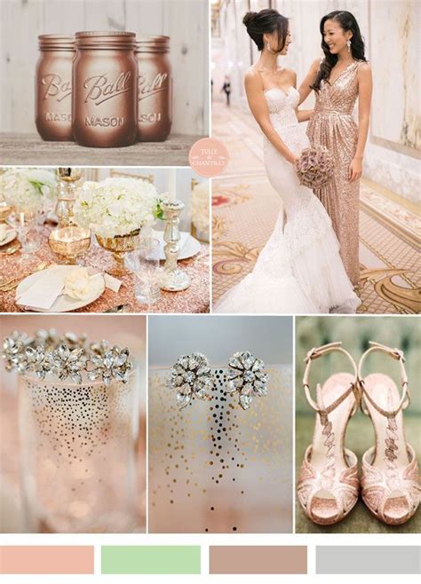 The red and white wedding theme is passionate and cheerful, and its bold contrast with white has made it one. Rose Gold Wedding Color Ideas and Bridesmaid Dresses for ...