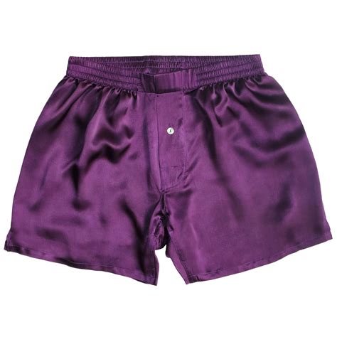 Affordable Purple Amethyst Satin Silk Boxers By Royal Silk