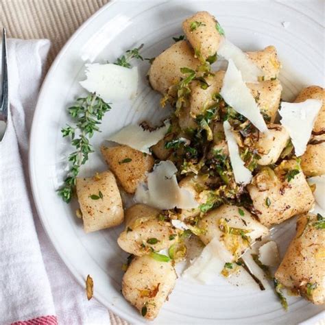 Brown Butter Brussels Sprouts Thyme Gnocchi Easy And Homemade