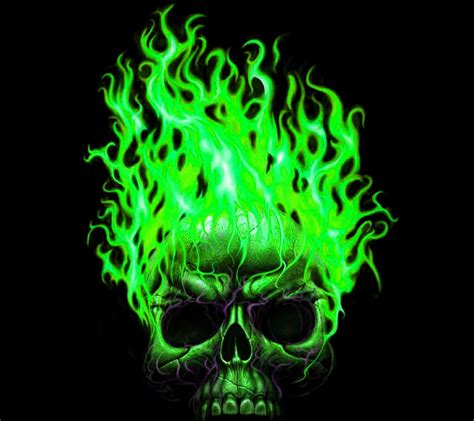 Green Fire Skull Wallpaper Data Src Wfull0d531406 Green Fire