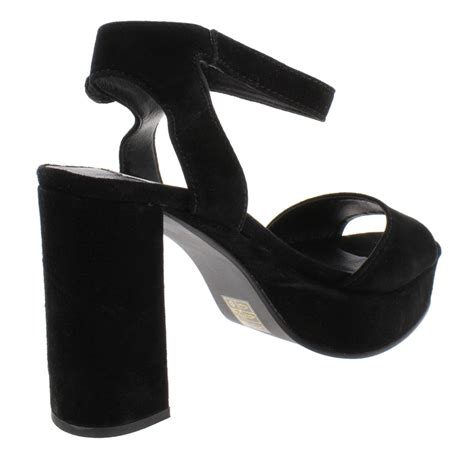 Steve Madden Womens Verdict Black Suede Heels Shoes 9 Medium B M BHFO