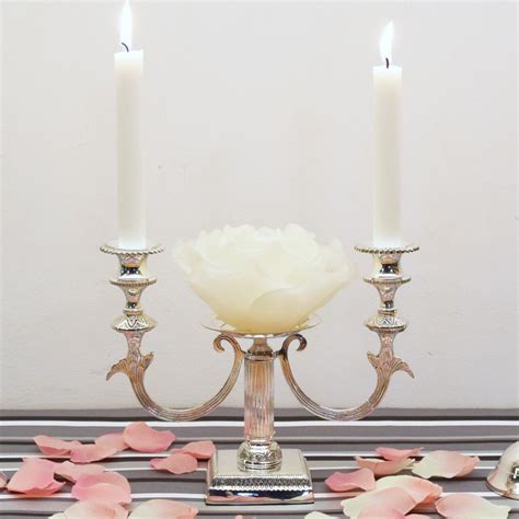 Grehom Candle Holder Unity Fountain Silver Wedding Candelabra