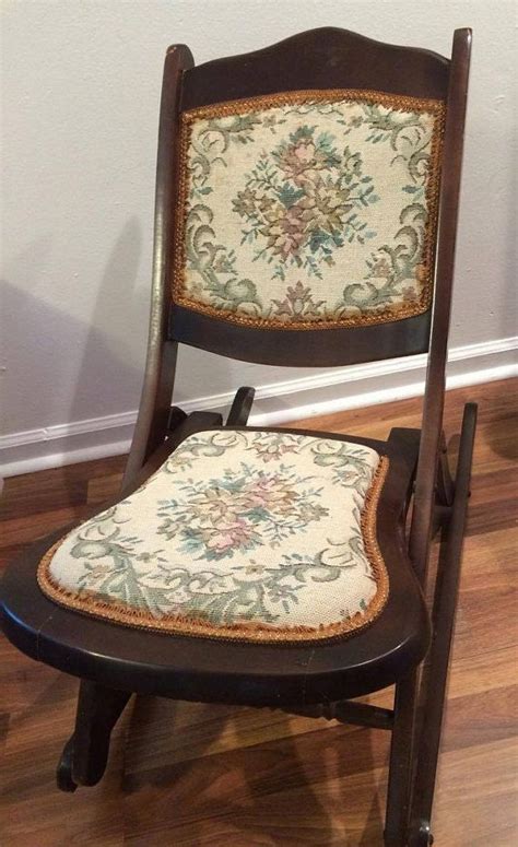 Antique 1910s Folding Rocking Chair By Djsvintagestuff On Etsy