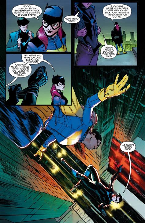 nightwing and batgirl batgirl and robin robin dc dick grayson marvel n dc marvel comics dc