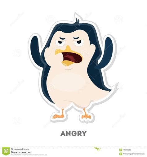 Isolated Angry Penguin Stock Vector Illustration Of Character 108256262