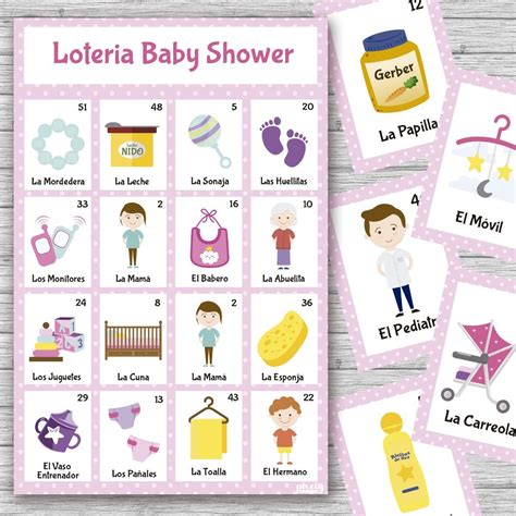 Ahora es mas una fiesta para todos. Kit Imprimible Loteria Baby Shower Niña Con 50 Tablas Oferta - $ 125.00 en Mercado Libre