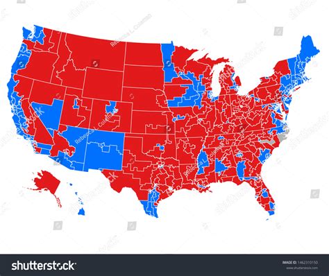116th Congressional Districts United States Stock Illustration 1462310150