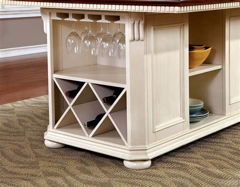 Sabrina Counter Height Table Cherry And White By Furniture Of America