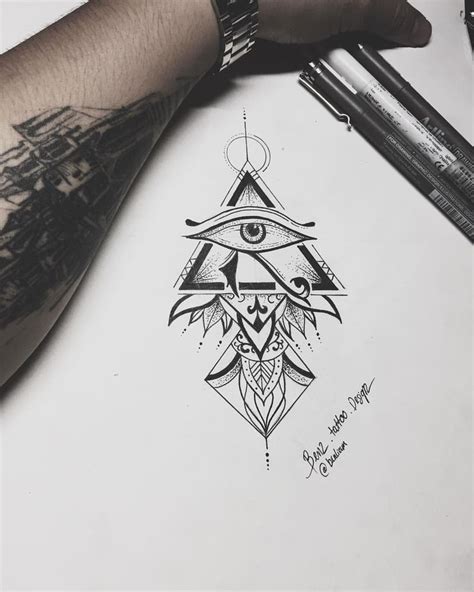 Take a peek at the enduring grandeur below! Mandala Horus eye // Designed by BenZ.Tattoo Design on ...