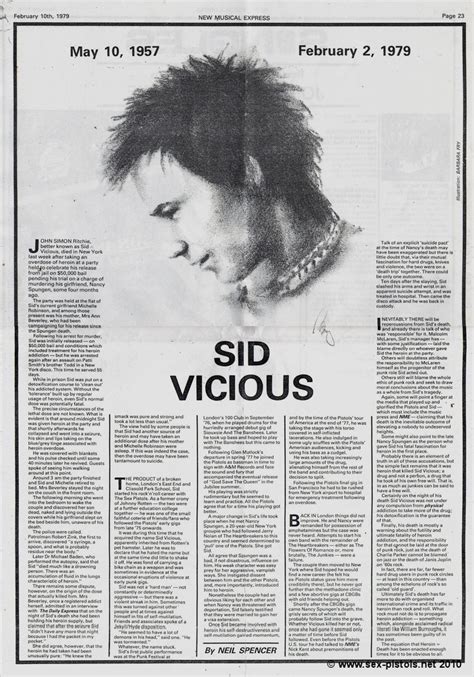 God Save The Sex Pistols Sid Vicious Remembered February 1979 Press Cutting