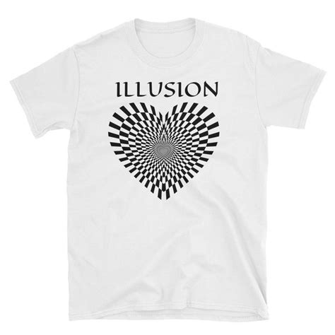 ILLUSION Short Sleeve Unisex Optical Illusion T Shirt Free Shipping Optical Illusions Free