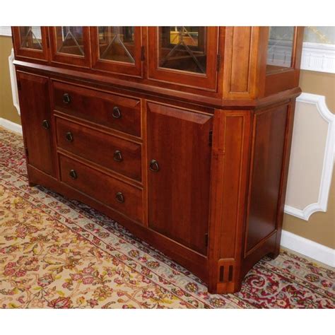 Standard wood species are cherry, maple, red oak, and quarter sawn red & white oak. Thomasville Furniture Cherry Mission Style China Cabinet ...