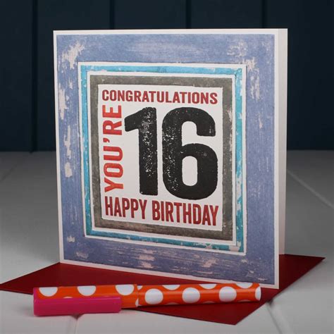 Happy 16th Birthday Card By Nest