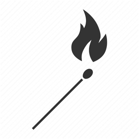 Arson Burn Fire Firefighting Flame Match Matchstick Icon