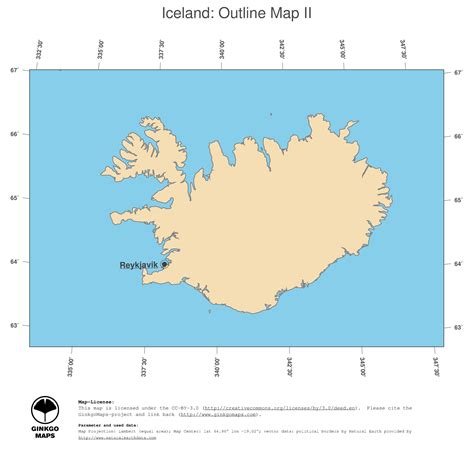 Map Iceland Ginkgomaps Continent Europe Region Iceland