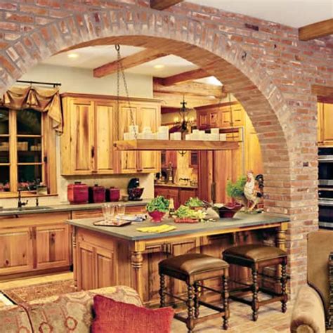 Stone Archway Between Kitchen And Living Room With Images House