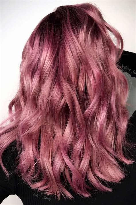 dark rose gold hair a rose gold hair shade in its essence is metallic pinky that combines