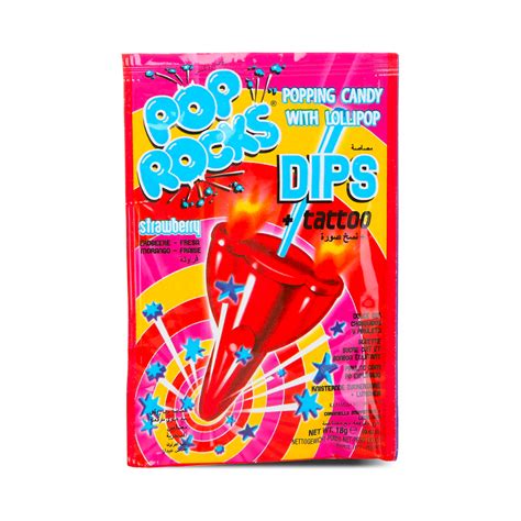Pop Rocks Dips Strawberry Popping Candy Tattoo Our Satellite Hearts