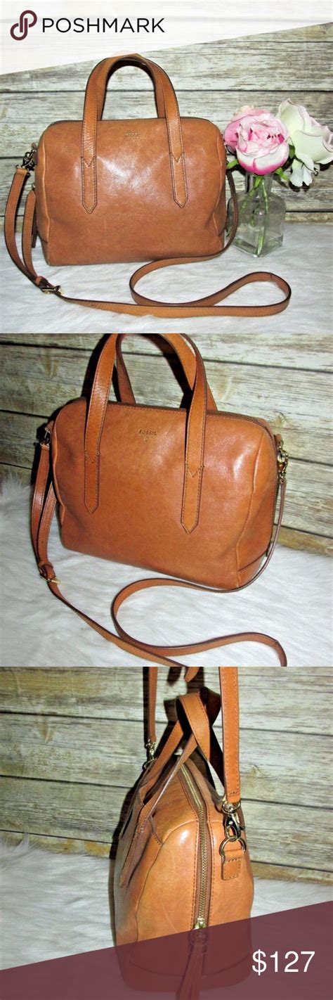 Fossil Vintage 1954 Sydney Brown Leather Satchel Brown Leather